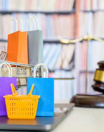 Consumer rights and consumer protection, business law concept :