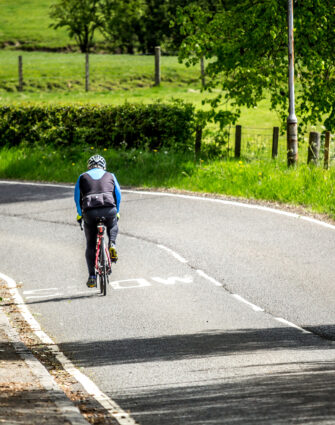 Cyclist, outdoor exercises, Scotland, UK